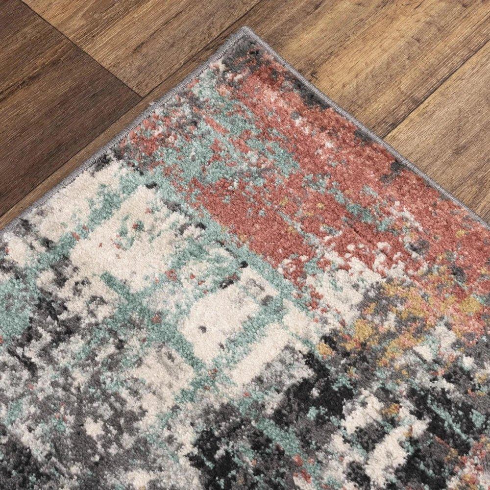 Choz Abstract Pink Kitchen Hallway Runner Rug - LOOMLAN - LOOMLAN - Area Rugs