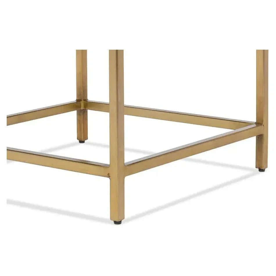 Christian Iron Gold Square Side Table - LOOMLAN - Sarreid - Side Tables