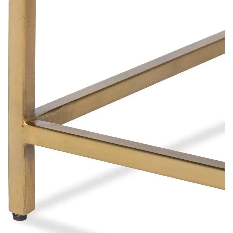 Christian Iron Gold Square Side Table - LOOMLAN - Sarreid - Side Tables