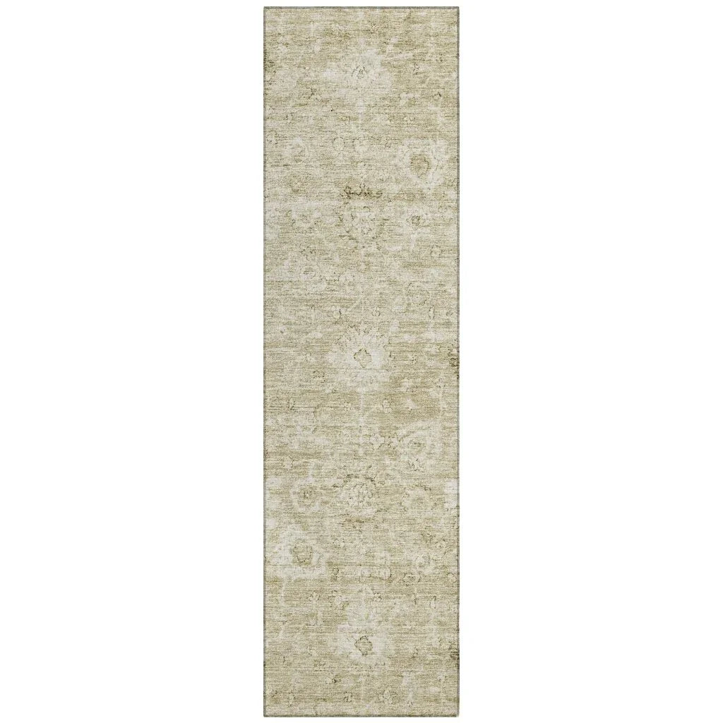 Chroma Brown Washable Indoor-Outdoor Rug-Outdoor Rugs-LOOMLAN Rugs-2'3" x 7'6"-LOOMLAN
