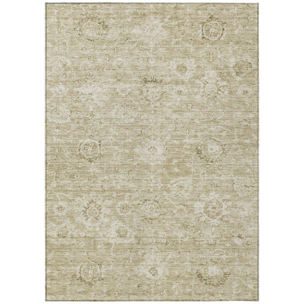 Chroma Brown Washable Indoor-Outdoor Rug-Outdoor Rugs-LOOMLAN Rugs-2'6" x 3'10"-LOOMLAN