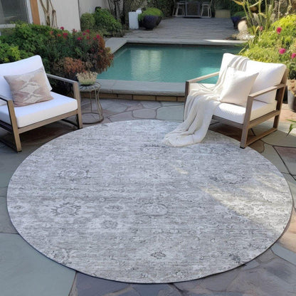 Chroma Gray Washable Indoor-Outdoor Rug-Outdoor Rugs-LOOMLAN Rugs-LOOMLAN