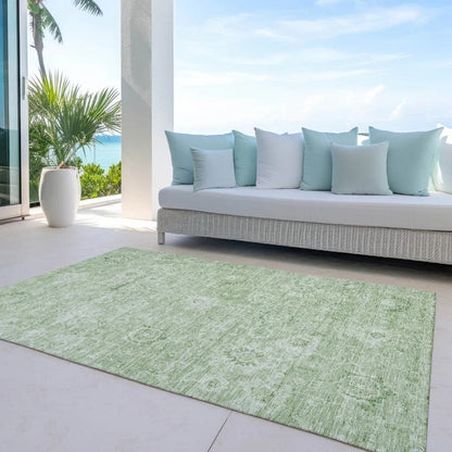Chroma Green Washable Indoor-Outdoor Rug-Outdoor Rugs-LOOMLAN Rugs-LOOMLAN