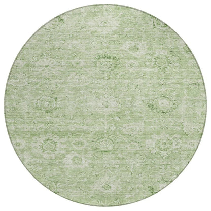 Chroma Green Washable Indoor-Outdoor Rug-Outdoor Rugs-LOOMLAN Rugs-8' x 8'-LOOMLAN