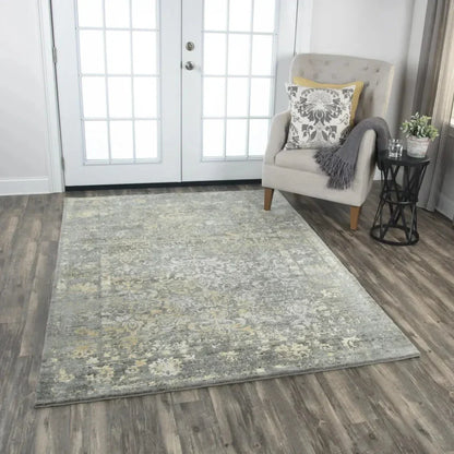 Chuc Border Gray Large Area Rugs For Living Room - LOOMLAN - LOOMLAN - Area Rugs
