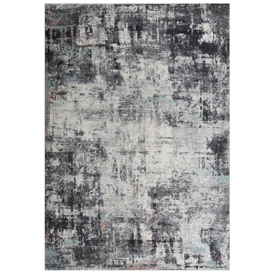 Chue Abstract Gray Kitchen Hallway Runner Rug - LOOMLAN - LOOMLAN - Area Rugs