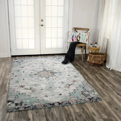 Chuk Medallion Gray Kitchen Hallway Runner Rug - LOOMLAN - LOOMLAN - Area Rugs