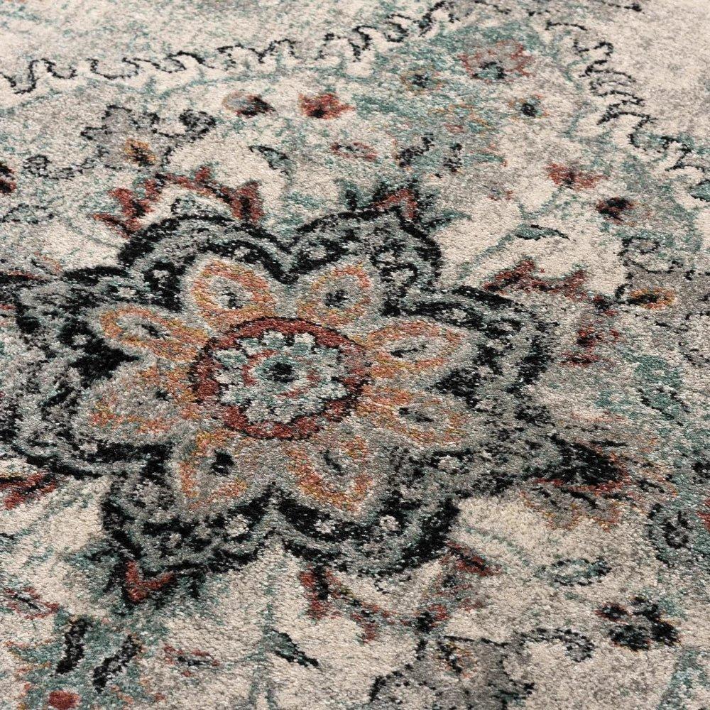 Chuk Medallion Gray Kitchen Hallway Runner Rug - LOOMLAN - LOOMLAN - Area Rugs