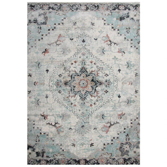Chuk Medallion Gray Kitchen Hallway Runner Rug - LOOMLAN - LOOMLAN - Area Rugs
