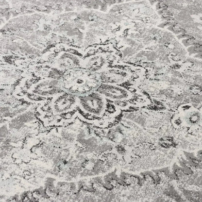 Chun Medallion Gray Kitchen Hallway Runner Rug - LOOMLAN - LOOMLAN - Area Rugs