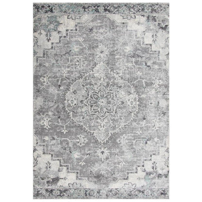 Chun Medallion Gray Kitchen Hallway Runner Rug - LOOMLAN - LOOMLAN - Area Rugs
