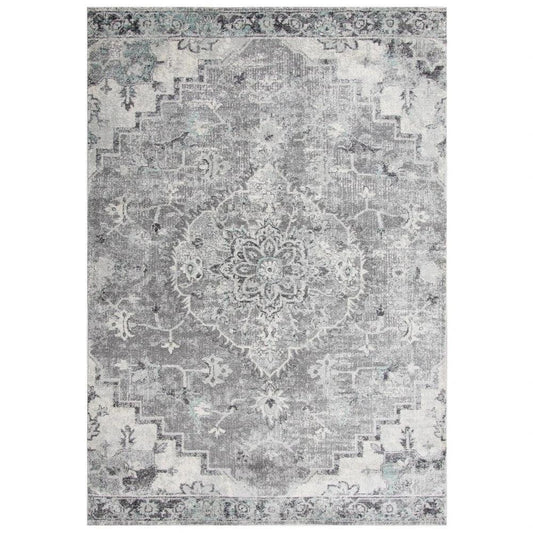 Chun Medallion Gray Kitchen Hallway Runner Rug - LOOMLAN - LOOMLAN - Area Rugs