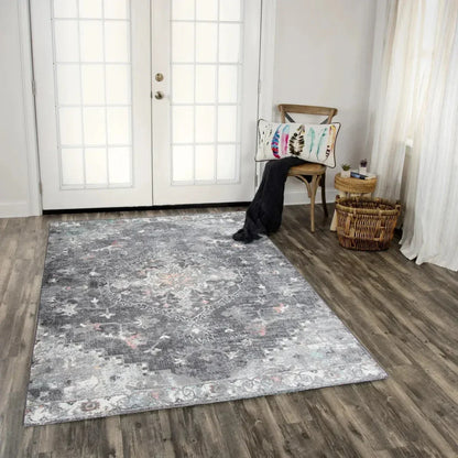 Chur Medallion Gray Kitchen Hallway Runner Rug - LOOMLAN - LOOMLAN - Area Rugs