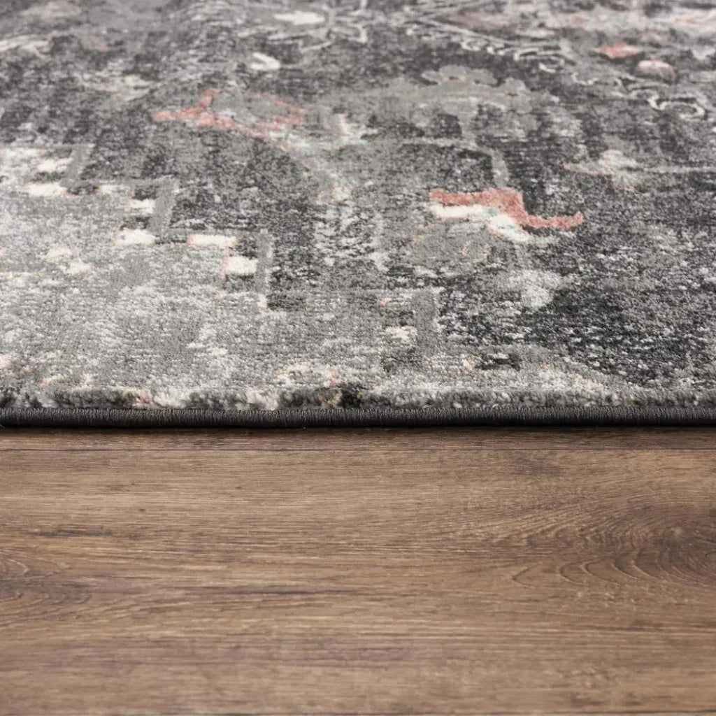 Chur Medallion Gray Kitchen Hallway Runner Rug - LOOMLAN - LOOMLAN - Area Rugs