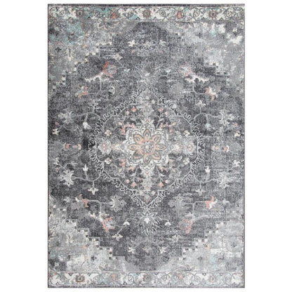Chur Medallion Gray Kitchen Hallway Runner Rug - LOOMLAN - LOOMLAN - Area Rugs