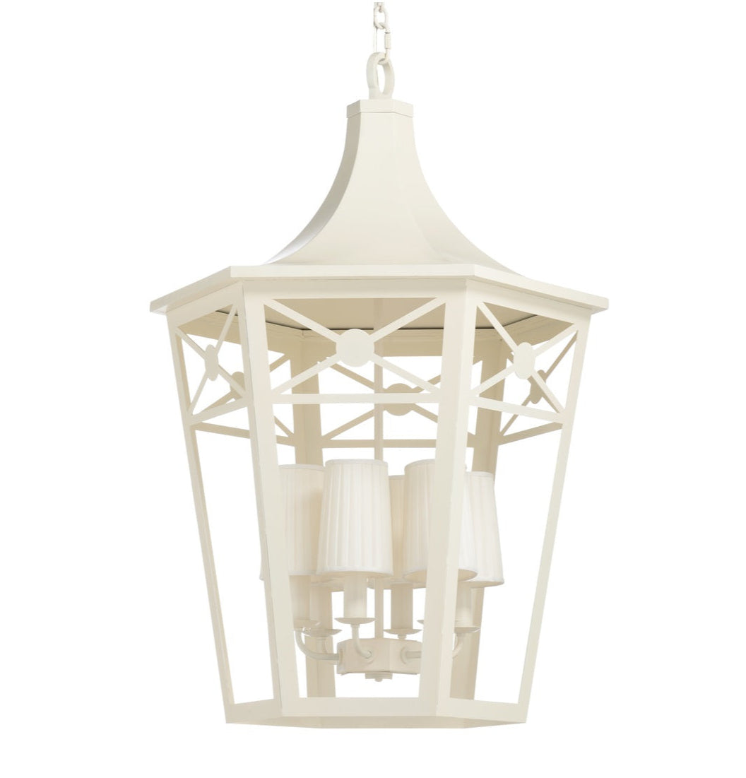 Church Court Steel White Lantern-Lanterns-Wildwood-LOOMLAN