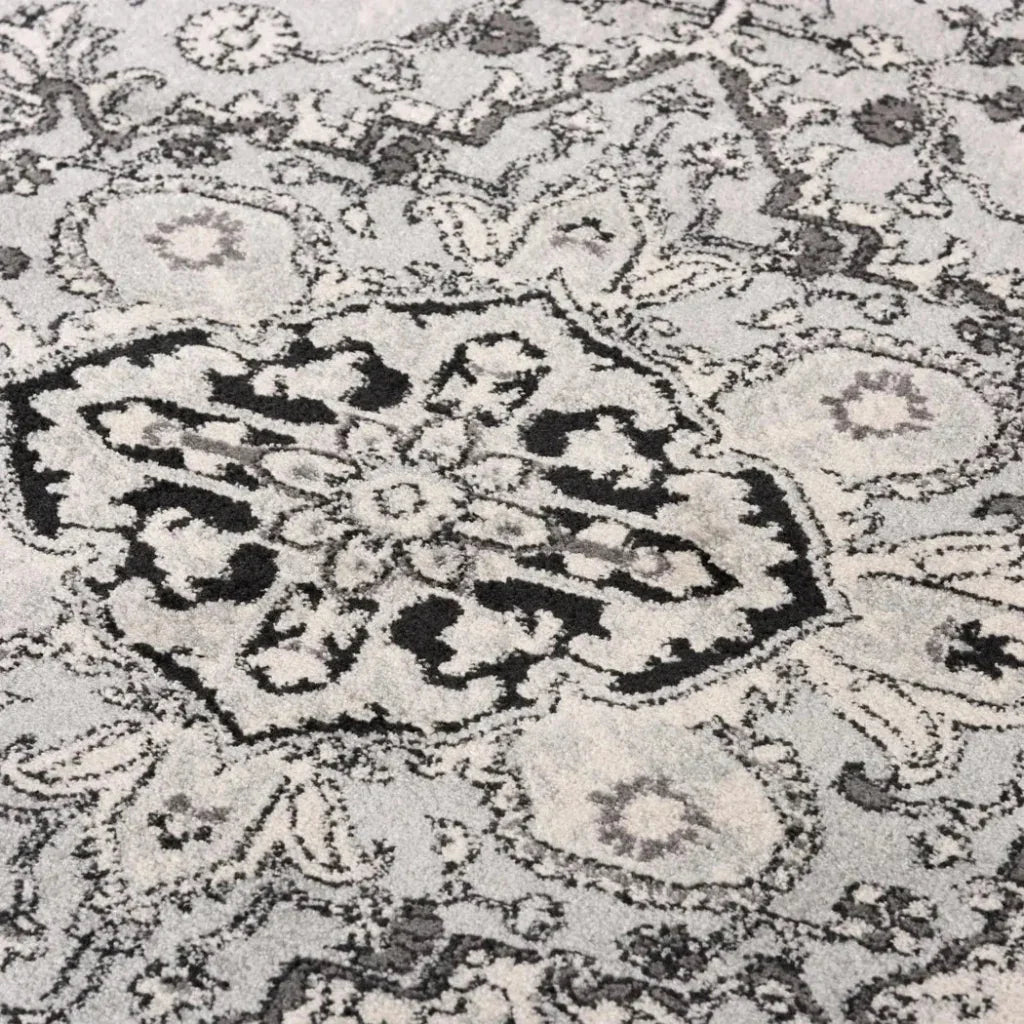 Cian Medallion Gray Kitchen Hallway Runner Rug - LOOMLAN - LOOMLAN - Area Rugs