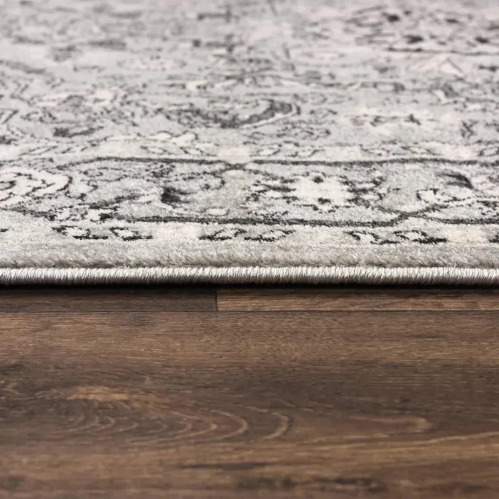 Cian Medallion Gray Kitchen Hallway Runner Rug - LOOMLAN - LOOMLAN - Area Rugs