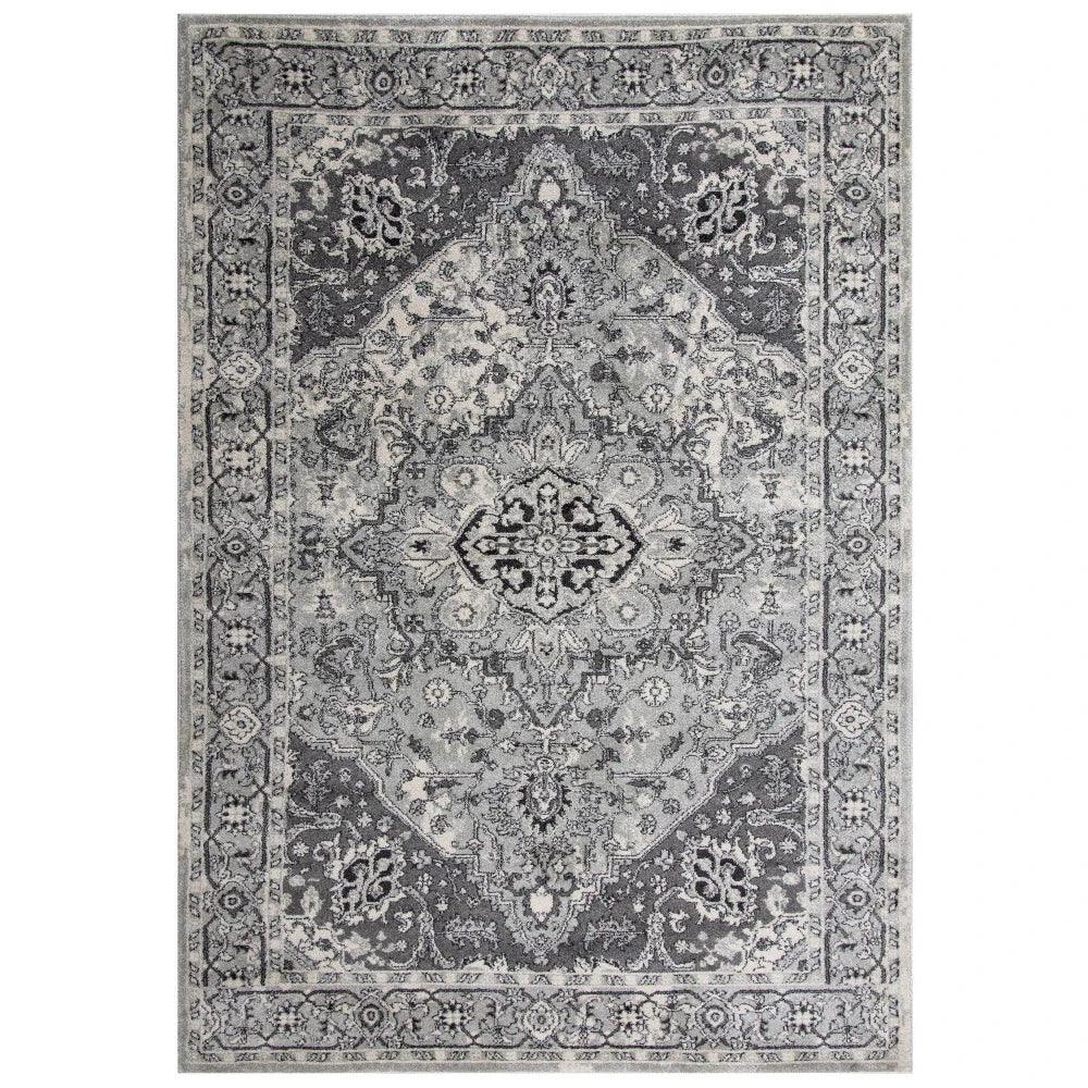 Cian Medallion Gray Kitchen Hallway Runner Rug - LOOMLAN - LOOMLAN - Area Rugs