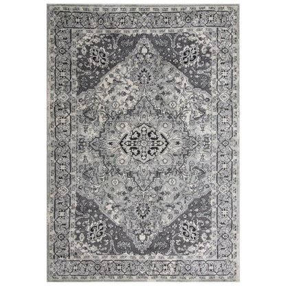 Cian Medallion Gray Kitchen Hallway Runner Rug - LOOMLAN - LOOMLAN - Area Rugs