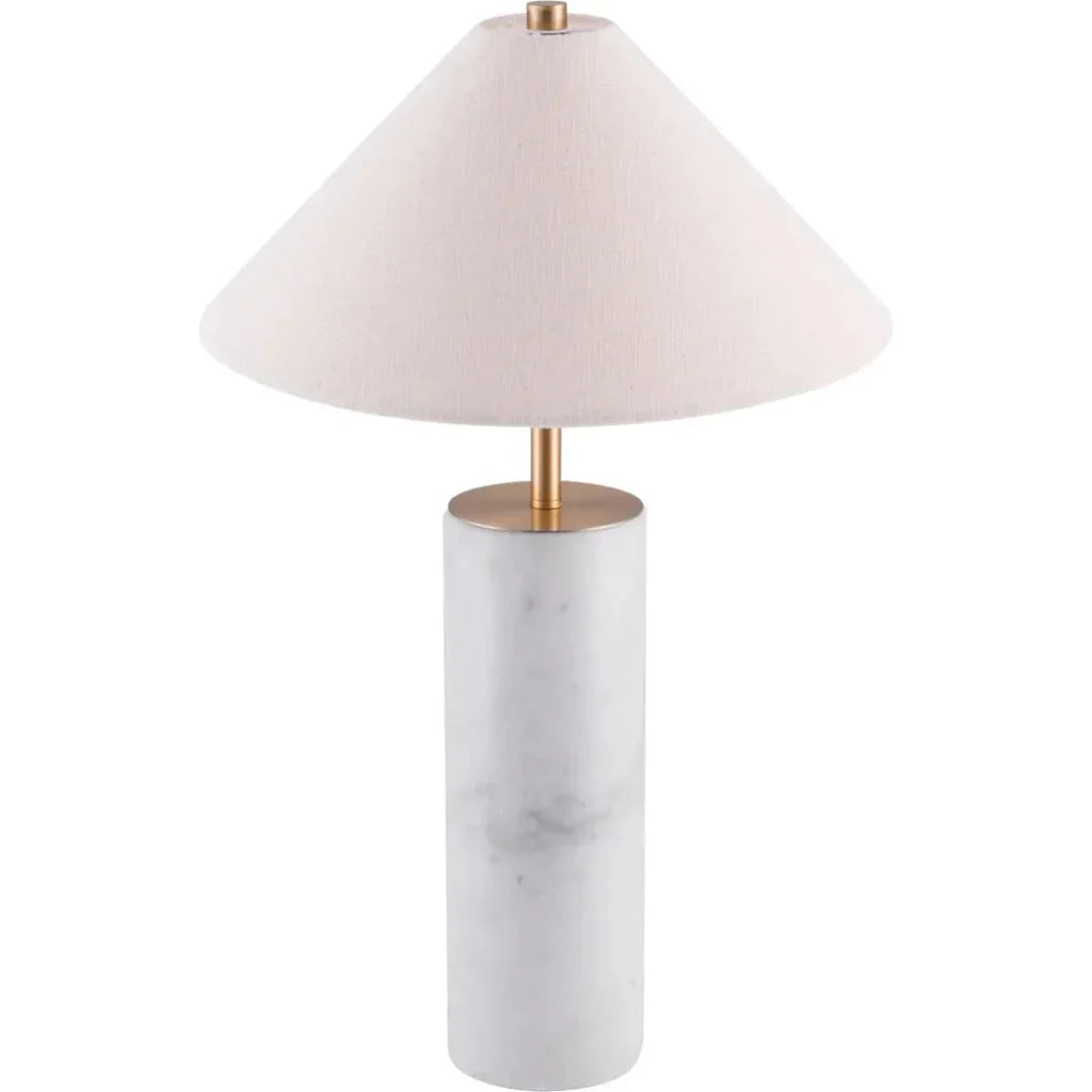 Ciara Table Lamp Beige & White - LOOMLAN - Zuo Modern - Table Lamps