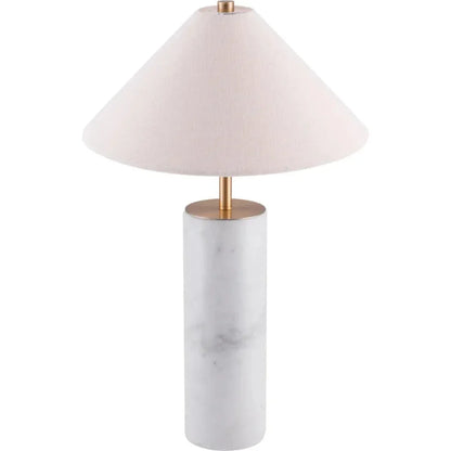 Ciara Table Lamp Beige & White - LOOMLAN - Zuo Modern - Table Lamps