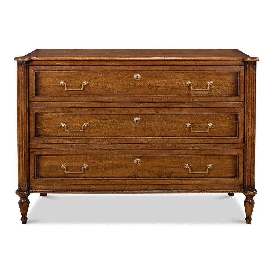 Ciborium Chest Of 3 Drawers Fruitwood - LOOMLAN - Sarreid - Chests