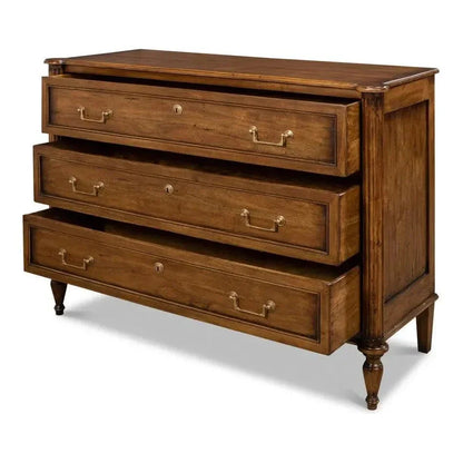 Ciborium Chest Of 3 Drawers Fruitwood - LOOMLAN - Sarreid - Chests