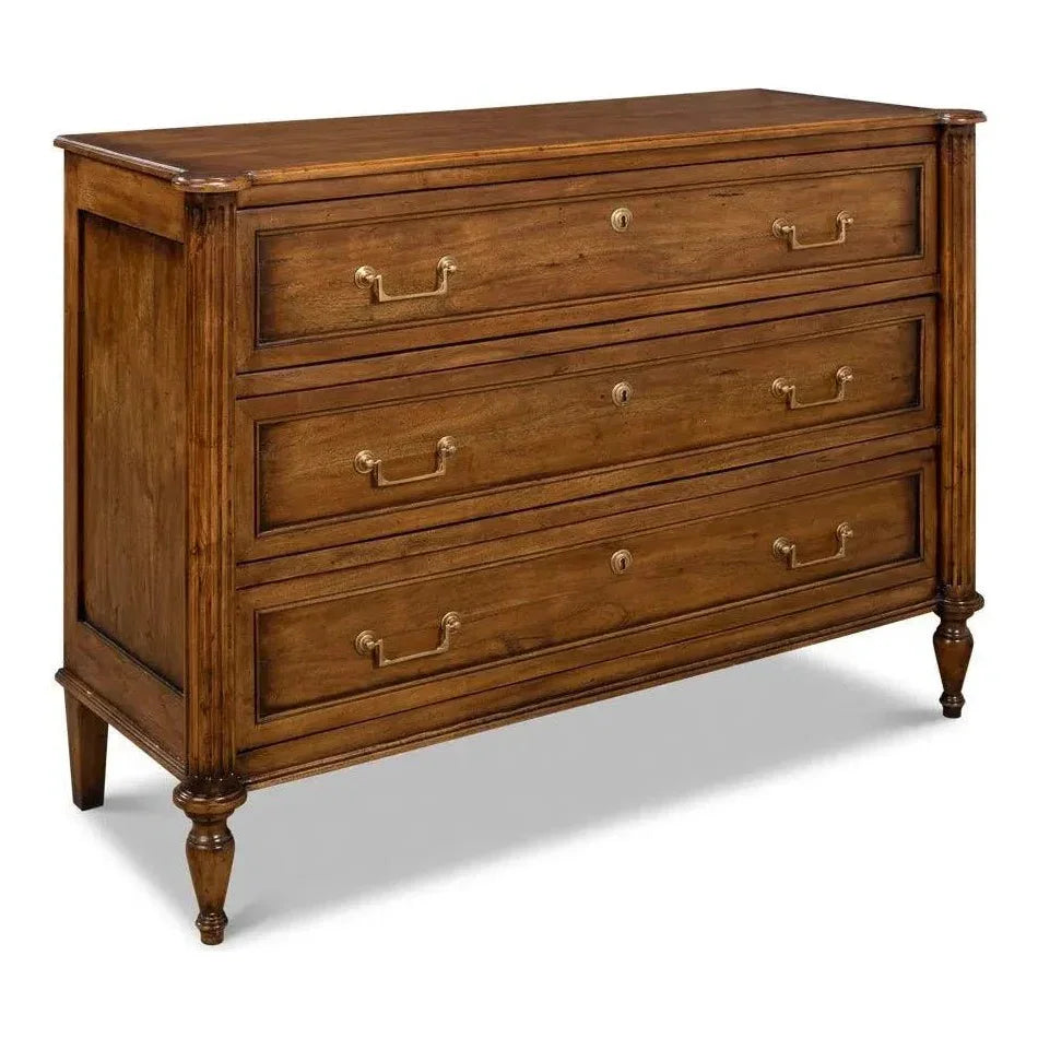 Ciborium Chest Of 3 Drawers Fruitwood - LOOMLAN - Sarreid - Chests