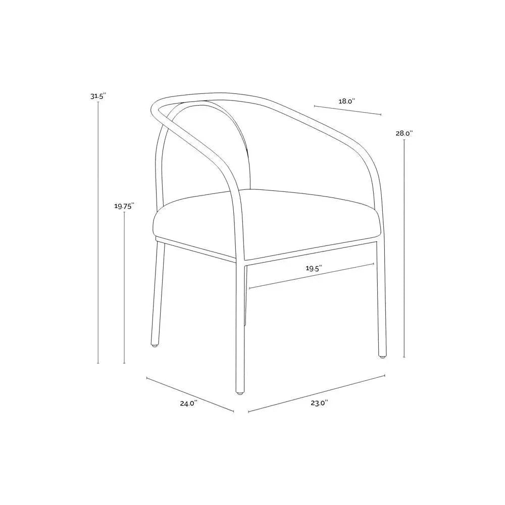 Cicero Dining Armchair Faux Leather With - LOOMLAN - SUNPAN - Dining Chairs