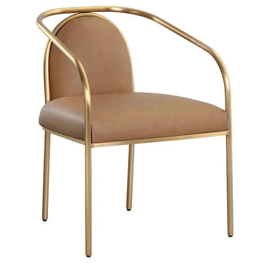 Cicero Dining Armchair Faux Leather With - LOOMLAN - SUNPAN - Dining Chairs