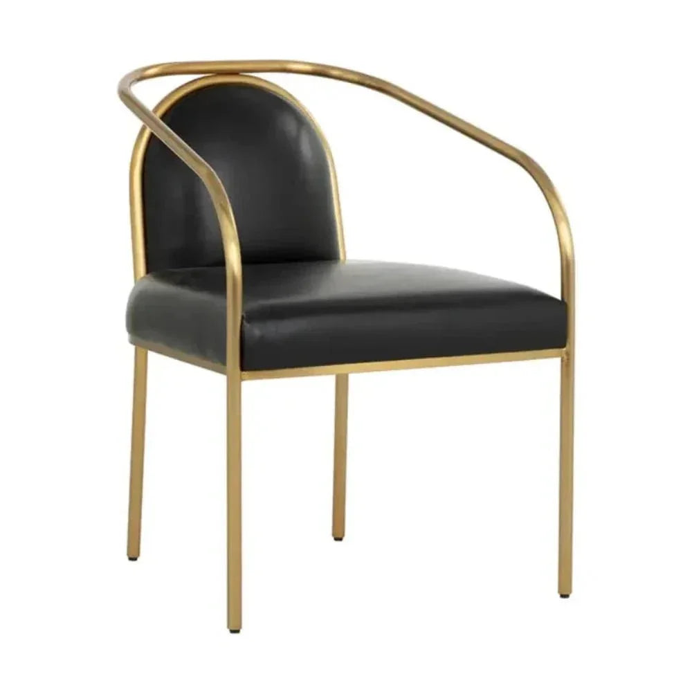 Cicero Leather Outdoor Dining Armchair - LOOMLAN - SUNPAN - Outdoor Dining Chairs