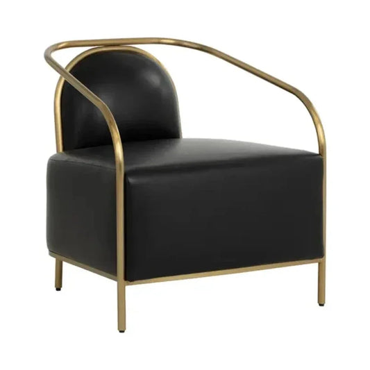 Cicero Leather Lounge Chair-Lounge Chairs-SUNPAN-LOOMLAN