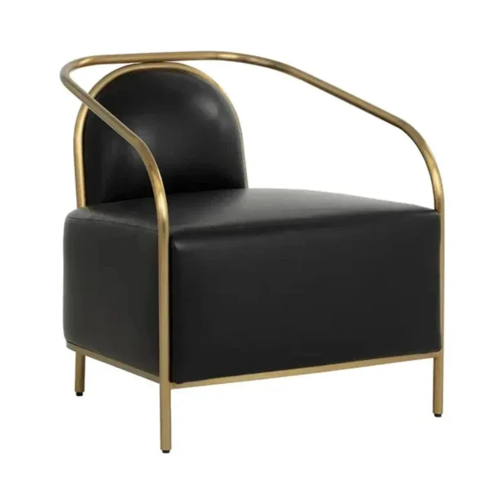 Cicero Leather Lounge Chair-Lounge Chairs-SUNPAN-LOOMLAN