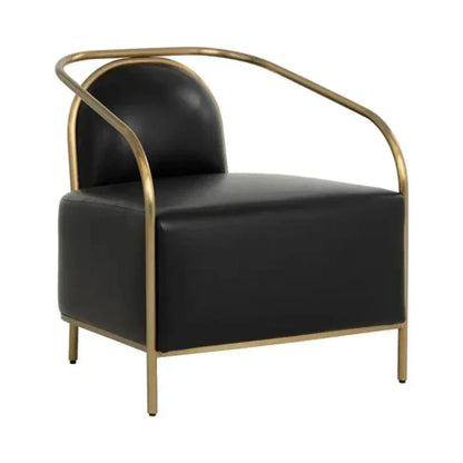 Cicero Leather Lounge Chair-Lounge Chairs-SUNPAN-LOOMLAN