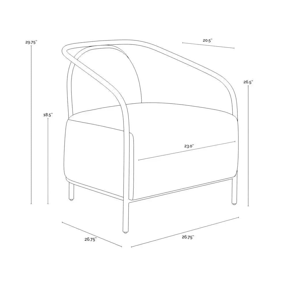 Cicero Lounge Chair Faux Leather Modern - LOOMLAN - SUNPAN - Accent Chairs