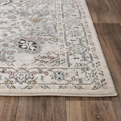 Cici Medallion White Kitchen Hallway Runner Rug - LOOMLAN - LOOMLAN - Area Rugs