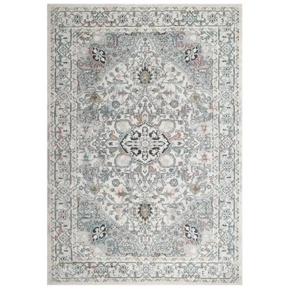 Cici Medallion White Kitchen Hallway Runner Rug - LOOMLAN - LOOMLAN - Area Rugs