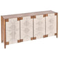 Taffyta 4 Door Natural Wood Sideboard - LOOMLAN - LOOMLAN - Sideboards