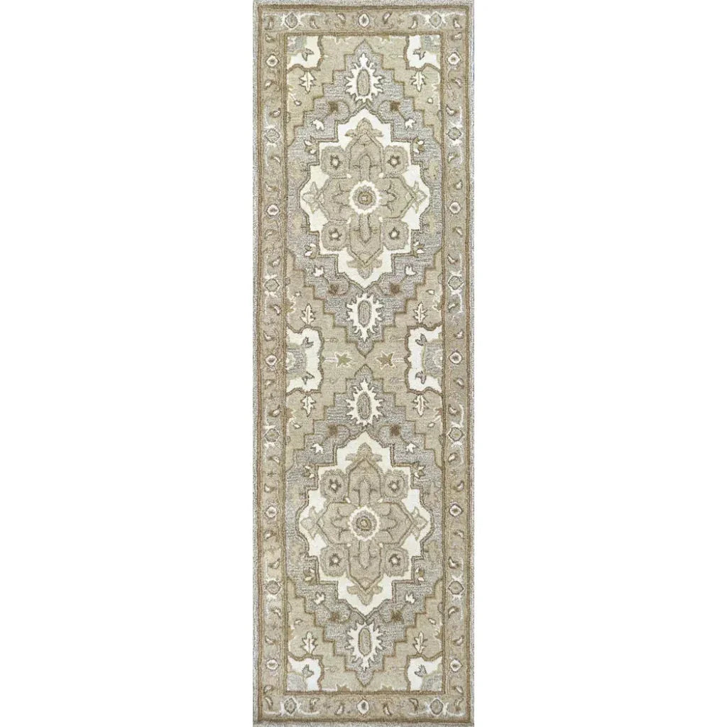 Cira Oriental Medallion Gray Large Area Rugs - LOOMLAN - LOOMLAN - Area Rugs