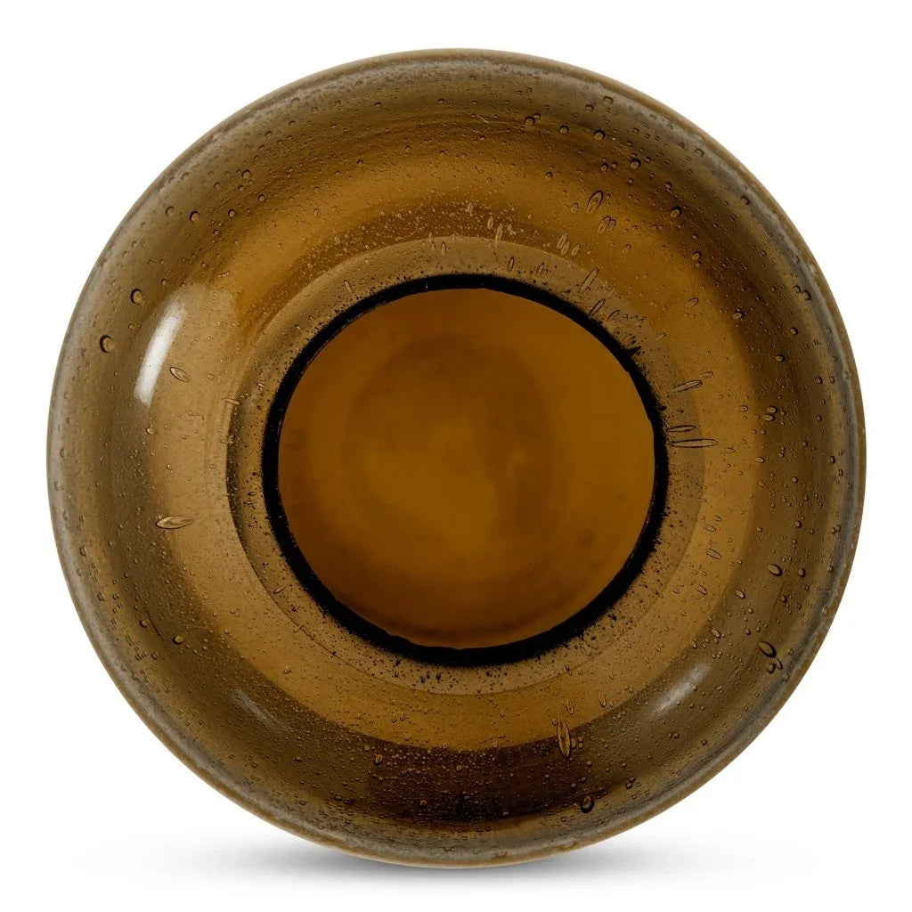 Circe Curved Cylindrical Glass Vase - LOOMLAN - Moe's Home - Vases & Jars