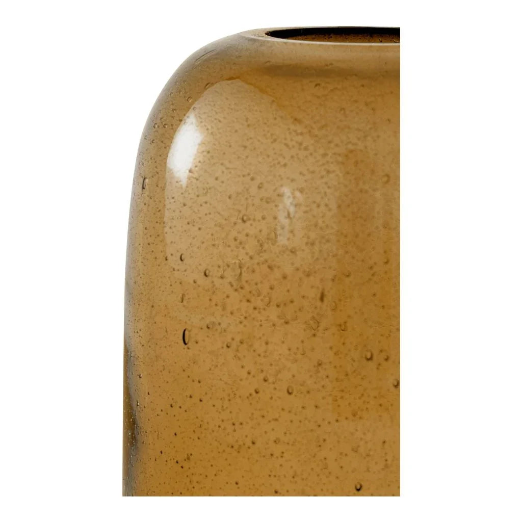 Circe Curved Cylindrical Glass Vase - LOOMLAN - Moe's Home - Vases & Jars