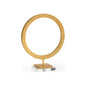 Circle Accent Gold Iron Design Sculpture - LOOMLAN - Chelsea House - Statues & Sculptures