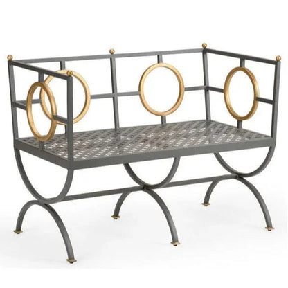 Circle Steel Frame Bedroom Bench - LOOMLAN - Chelsea House - Bedroom Benches