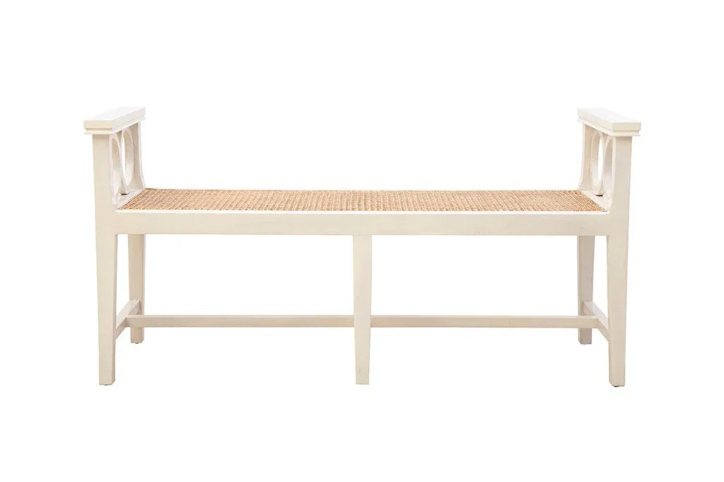 Circles Cream Bedroom Bench - LOOMLAN - Furniture Classics - Bedroom Benches