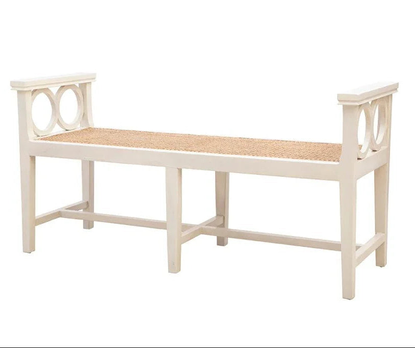 Circles Cream Bedroom Bench - LOOMLAN - Furniture Classics - Bedroom Benches