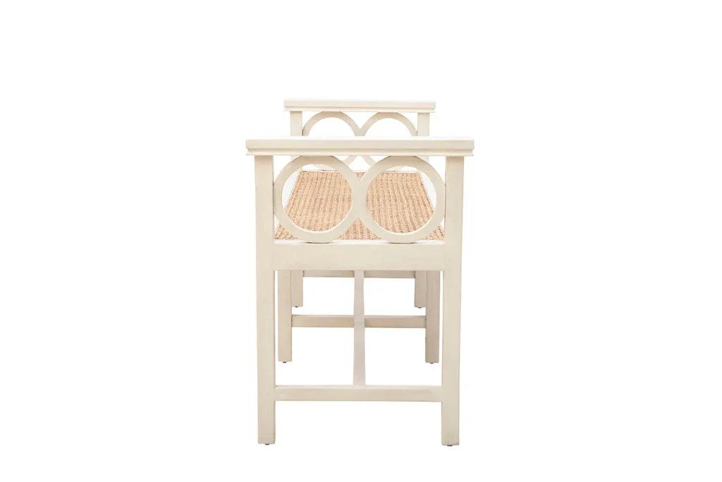 Circles Cream Bedroom Bench - LOOMLAN - Furniture Classics - Bedroom Benches