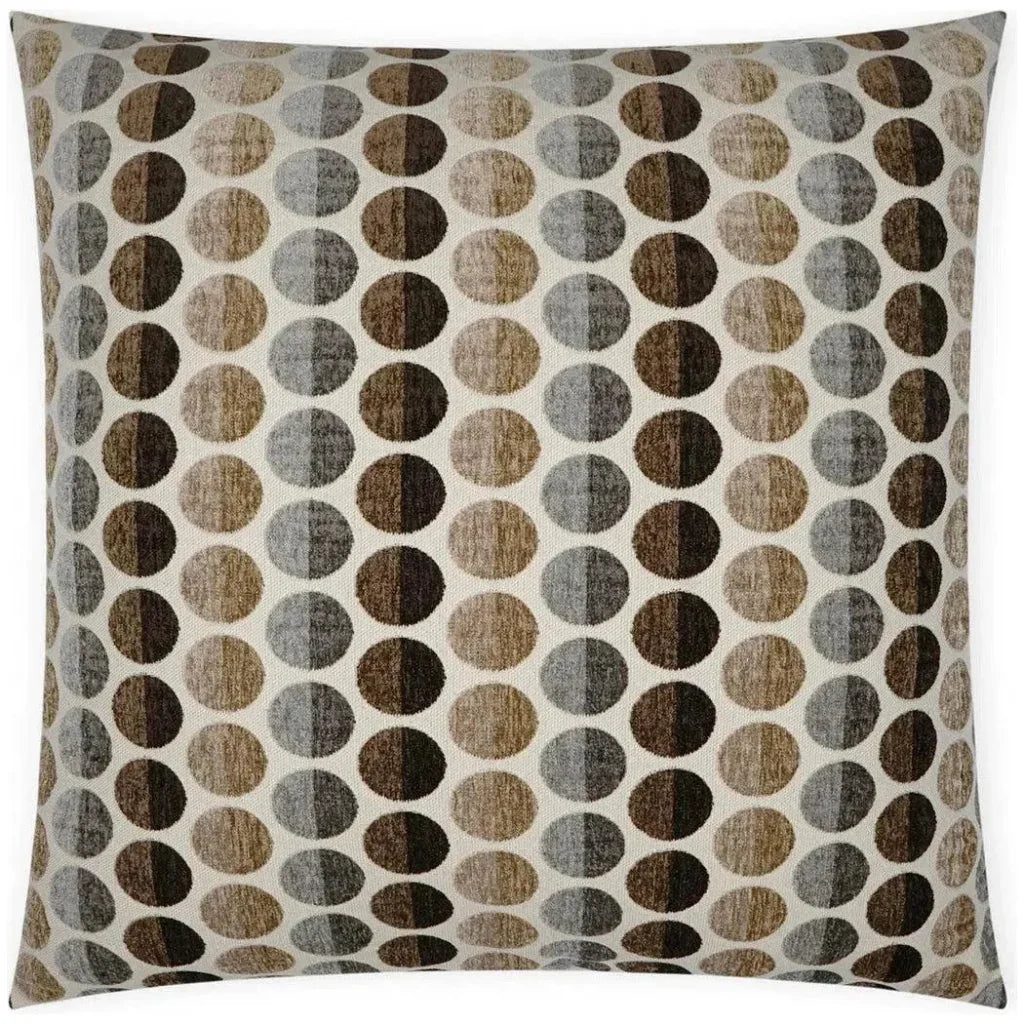 Circus Cafe© Dots Brown Taupe Large Throw Pillow Insert - LOOMLAN - D.V. Kap - Throw Pillows