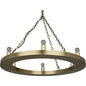 Ciro Metal Chandelier With Brass Finish - LOOMLAN - Noir - Chandeliers