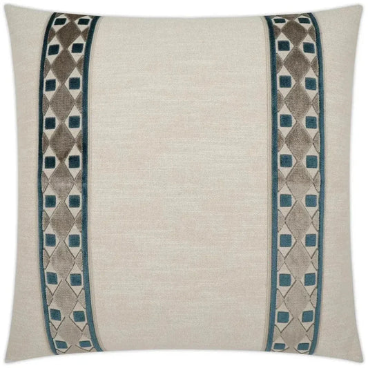 Cirque Peacock Band Blue Large Throw Pillow Insert - LOOMLAN - D.V. Kap - Throw Pillows